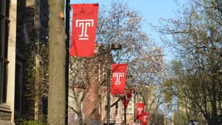 Temple University flags