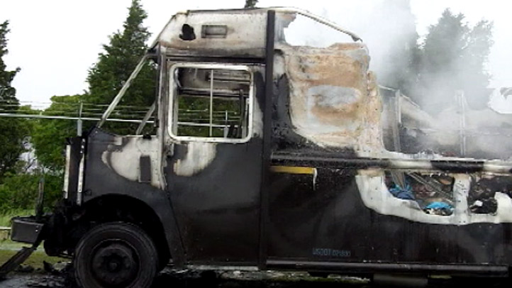Ups Truck Fire On Garden State Parkway Nbc10 Philadelphia