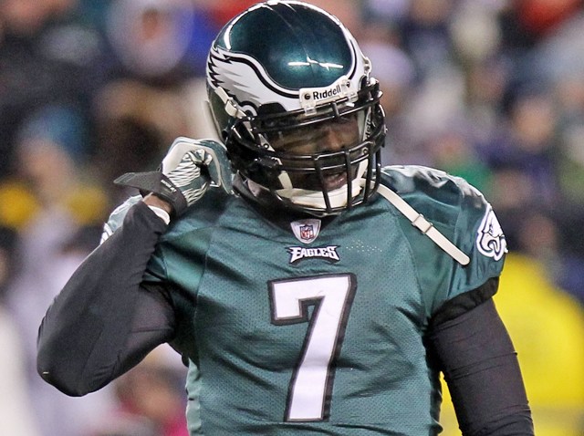 Mike Vick Upset Rips Off Helmet