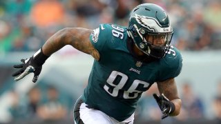 Philadelphia Eagles defensive end Derek Barnett (96) in action against the Arizona Cardinals during an NFL game at Lincoln Financial Field in Philadelphia, PA
