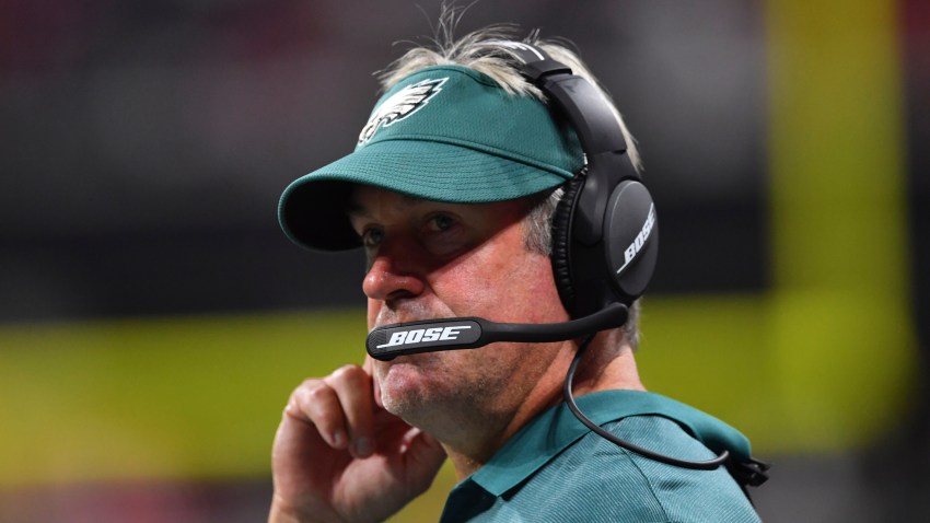 Philadelphia Eagles head coach Doug Pederson watches play