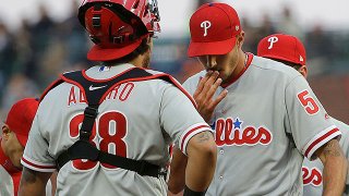 [CSNPhily] Zach Eflin leaves with sore shoulder as Phillies' California woes continue