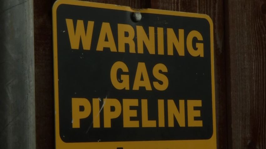 atmos safe dig - warning gas pipeline sign