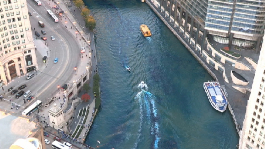 chicago river blue
