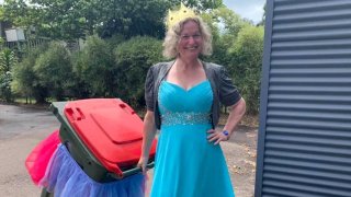 Danielle Askew, 47, says she has a backlog of 18,000 submissions from people who are dressing up to take out the trash.