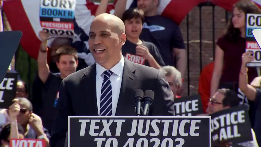 cory booker newark rally 4-13-19