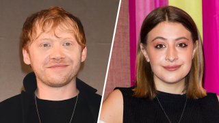 Actors Rupert Grint, left, and Georgia Groome, right, are reportedly expecting their first child together.