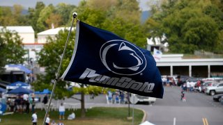 A Penn State Nittany Lions flag flies before the game against the Temple Owls on September 17, 2016 at Beaver Stadium in State College, Pennsylvania.