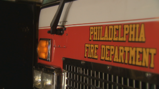 philadelphia fire truck close up