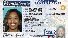 A REAL ID driver's license sample for Pennsylvania.