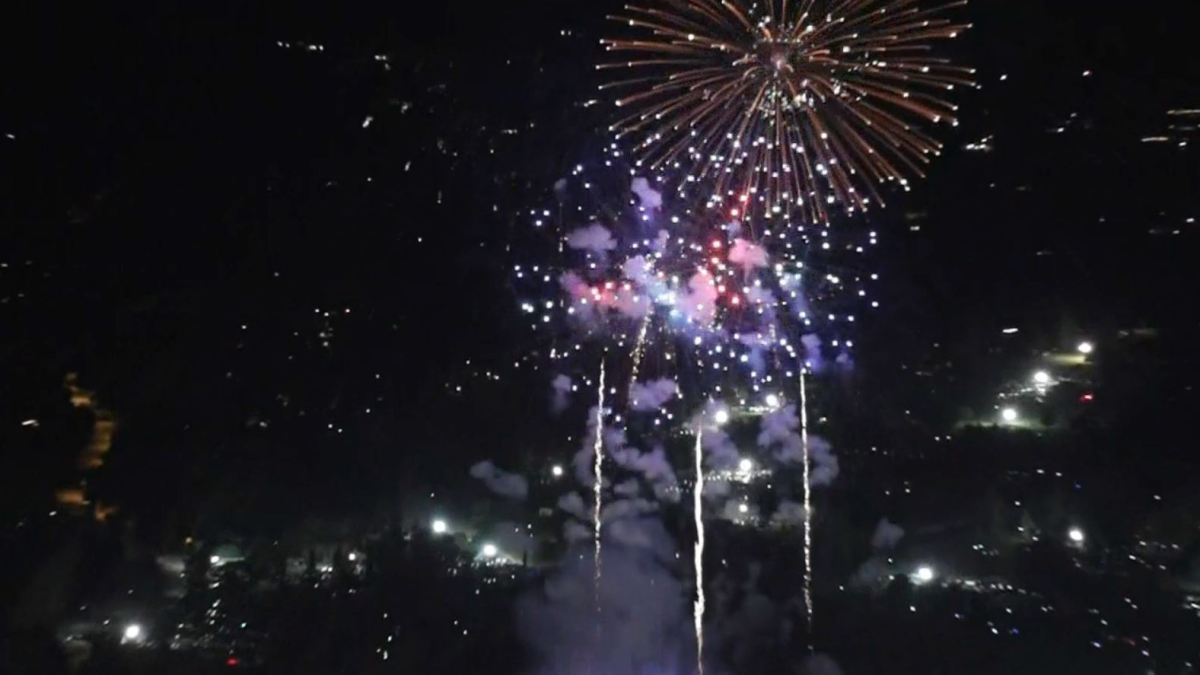 This Is What Rose Bowl Fireworks Look Like From the Sky NBC10