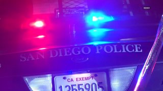A San Diego police car is shown with its lights on in this undated image.