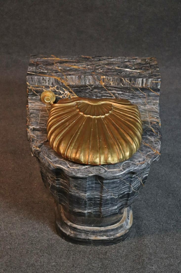 Sherle Wagner Italian marble toilet.