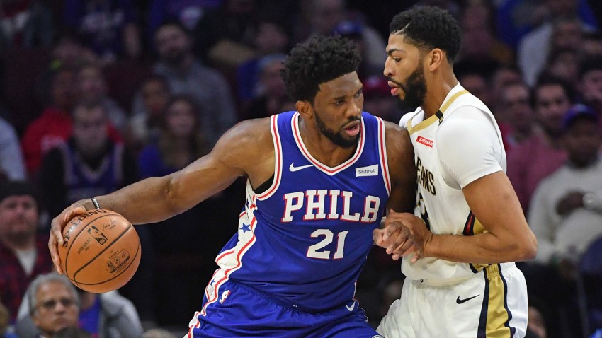 Sixers 121 Pelicans 120 Joel Embiid Dominates Duel With Anthony
