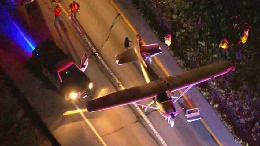 Exeter Township plane on highway