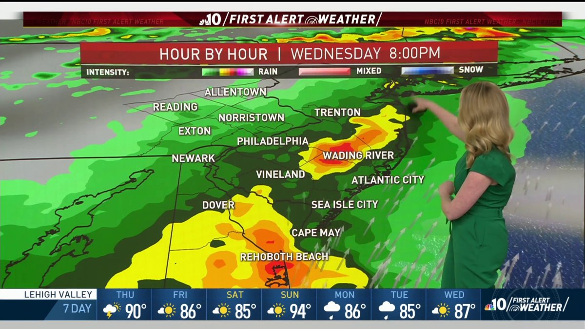 Nbc10 First Alert Weather Severe Storms Move Through Region Nbc10 Philadelphia 8825