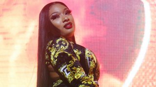 In this Feb. 1, 2020, file photo, Megan Thee Stallion performs onstage at the 2020 MAXIM Big Game Experience in Miami, Florida.