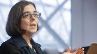 Kate Brown, governor of Oregon, speaks