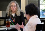 In this May 16, 2016, file photo, Rachel Levine, MD, physician general for the state of Pennsylvania, dines with her mother Lillian Levine, in Harrisburg, Pennsylvania.
