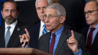 File photo: Dr. Anthony Fauci, director of the National Institute of Allergy and Infectious Diseases (NIAID), makes remarks on March 10, 2020, at the White House in Washington.