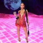 Doja Cat, winner of the PUSH Best New Artist award, presented by Chime Banking, poses in the winners room during the 2020 MTV Video Music Awards, broadcast on Sunday, August 30, 2020, in New York City.