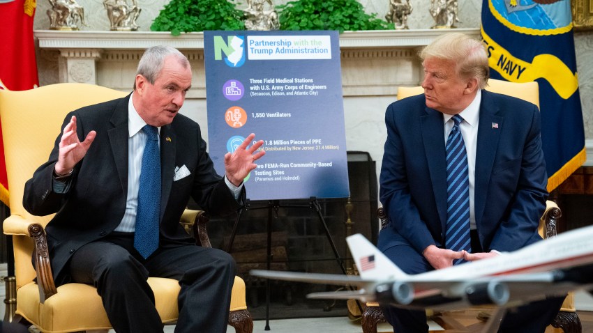 Phil Murphy and Donald Trump