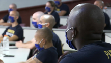 police sit before instructor at bergen co. academy