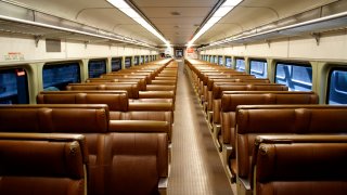 Empty NJ transit car