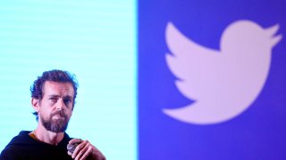 Twitter CEO and cofounder Jack Dorsey addresses students at the Indian Institute of Technology (IIT), Nov. 12, 2018, in New Delhi, India.