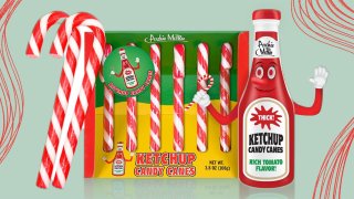 Ketchup candy canes