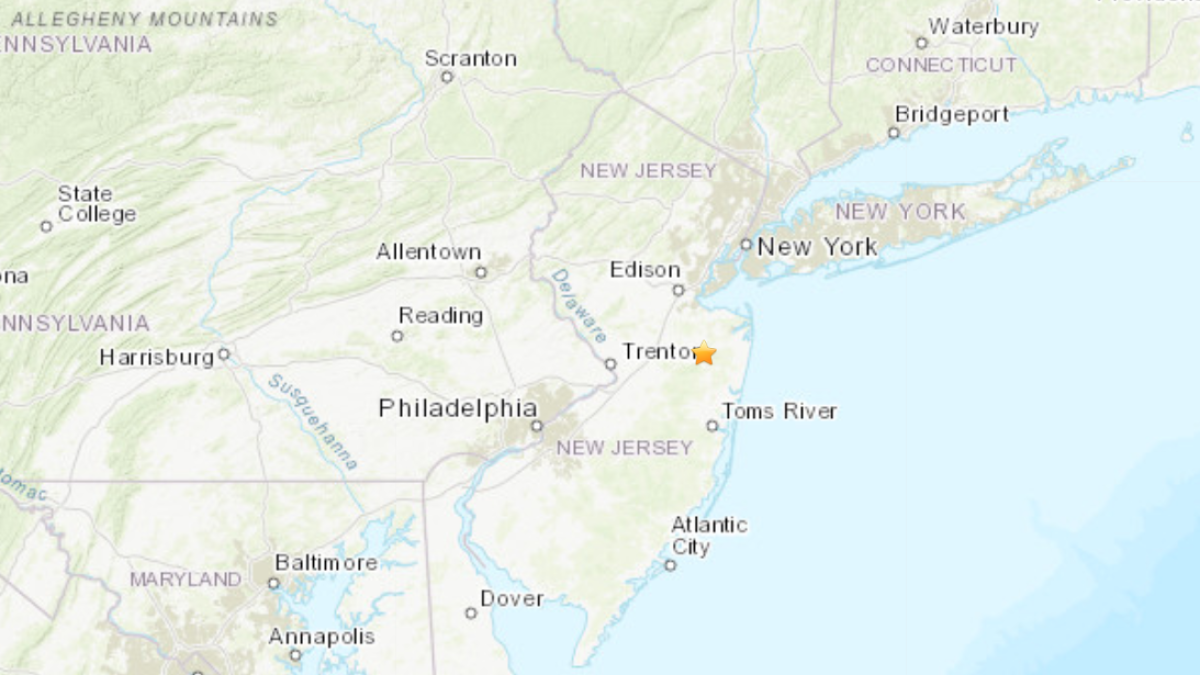Earthquake today philadelphia
