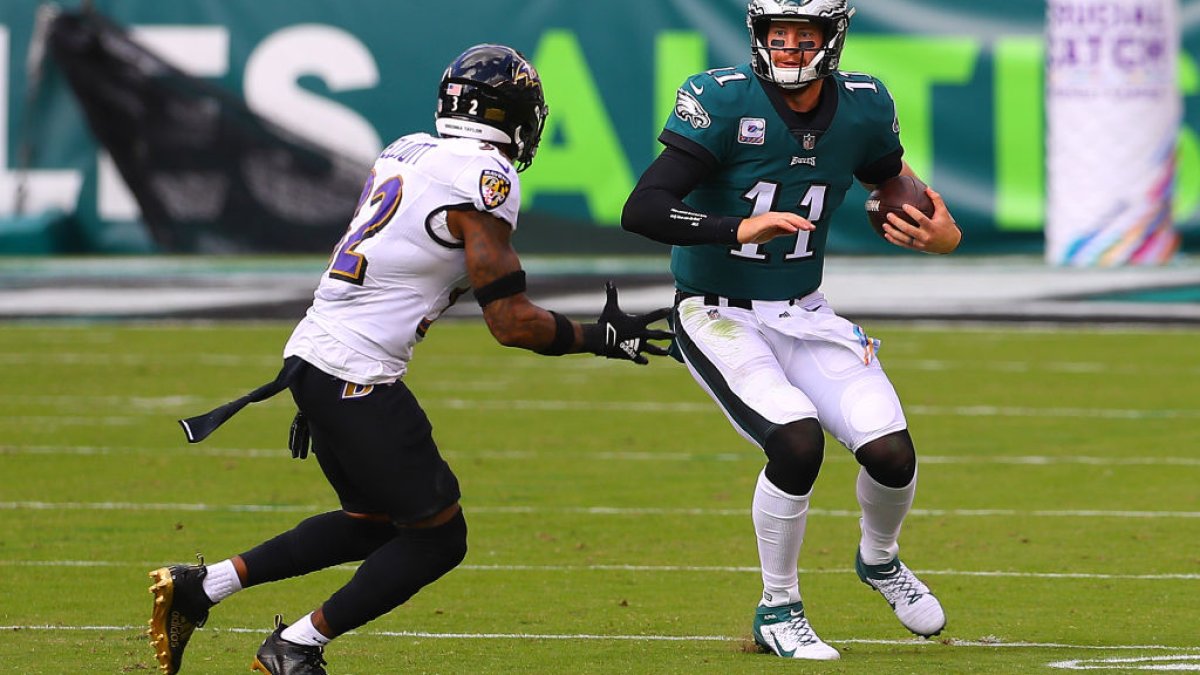 Philadelphia Eagles lose to Baltimore Ravens, 30-28, as Carson