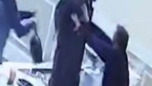 Police say this surveillance photo shows the altercation that led to the shooting. 