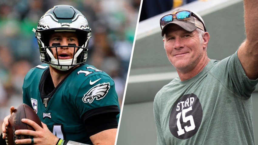 Philadelphia Eagles Doug Pederson Hasn T Told Brett Favre To Be Quiet Yet Nbc10 Philadelphia