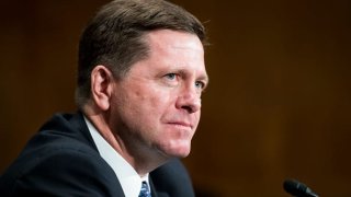 Jay Clayton, Chairman of the U.S. Securities and Exchange Commission, testifies during the Senate Banking, Housing and Urban Affairs Committee hearing on “Oversight of the Securities and Exchange Commission” on Tuesday, Dec. 10, 2019.