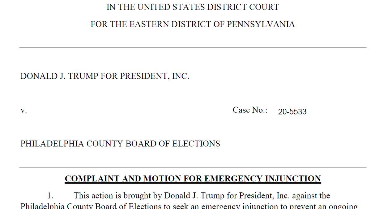 How Many Lawsuits Have Been Filed Over Pennsylvania’s Election? NBC10