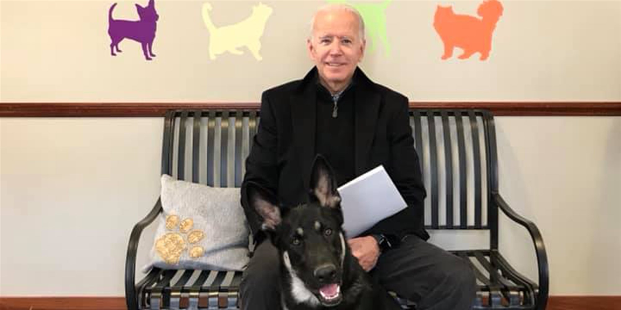 Joe Biden and his rescue dog Major