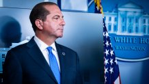 Health and Human Services Secretary, Alex Azar at the White House on August 23, 2020 in Washington, DC.