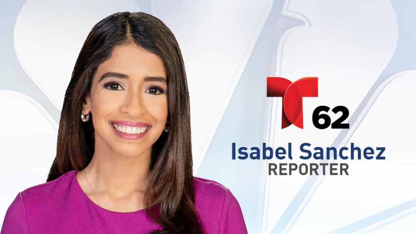 A reporter, smiling
