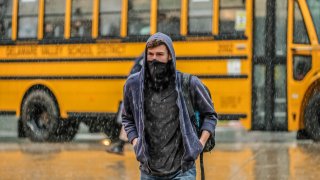 A student wearing a face mask as a preventive measure