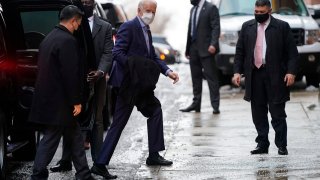 U.S. President-elect Joe Biden arrives at the Queen Theater