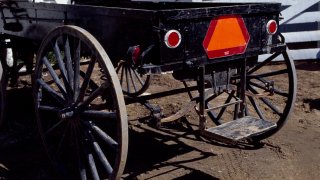 An open buggy in Amish Country, Lancaster, Pennsylvania