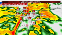Rain is expected to be heavy overnight.