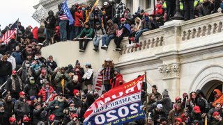 Supporters of U.S. President Donald Trump gather at the west entrance of the Capitol during a "Stop the Steal" protest outside of the Capitol building in Washington D.C. January 6, 2021.