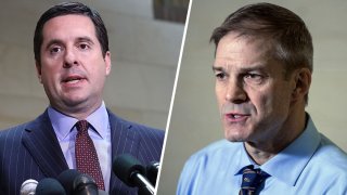 California Rep. Devin Nunes, left, and Ohio Rep. Jim Jordan