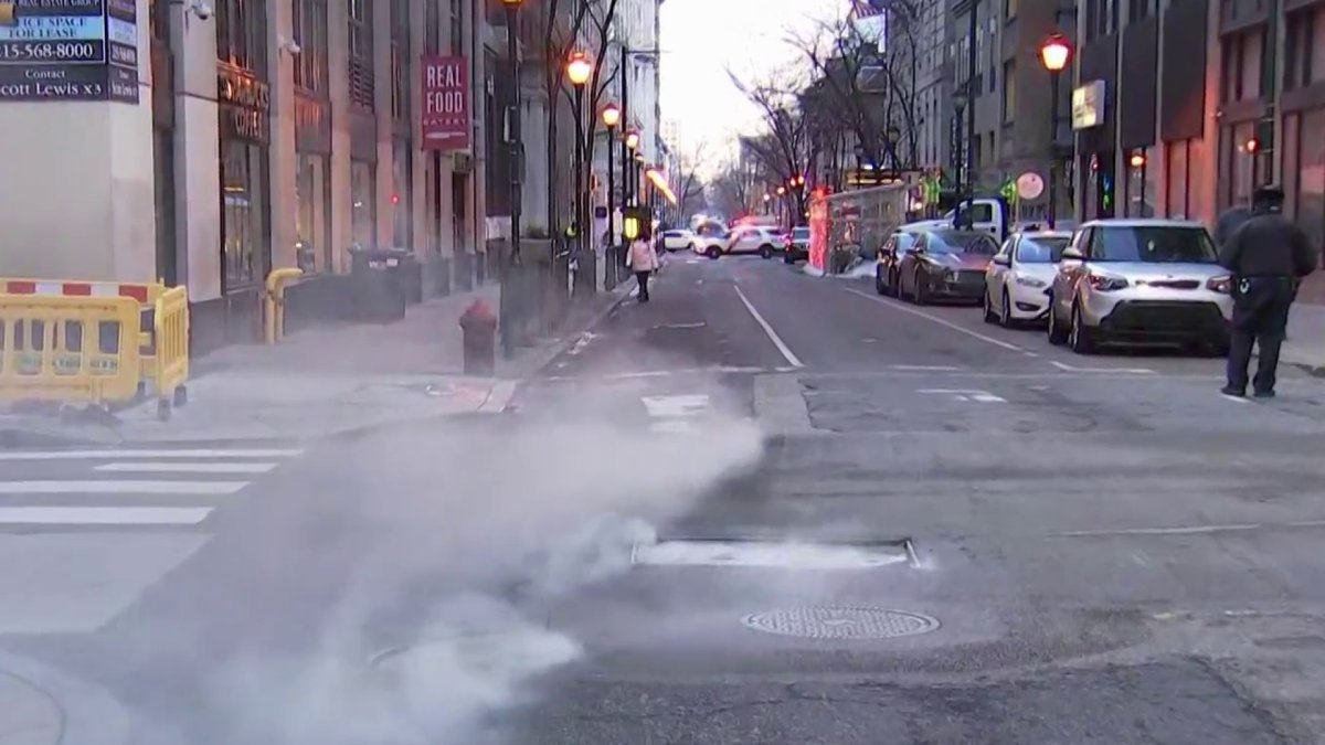 Philadelphia Police Block Center City Streets as Fire Burns Underground ...
