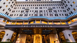 The exterior of Hong Kong’s Peninsula Hotel.