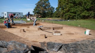 A view of the St. Mary’s Fort dig site.