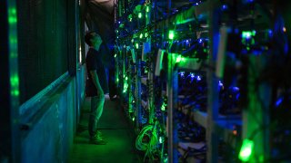 A bitcoin mine near Kongyuxiang, Sichuan, China on August 12, 2016.