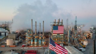 A view of the Marathon Petroleum Corp’s Los Angeles Refinery in Carson, California, April 25, 2020.